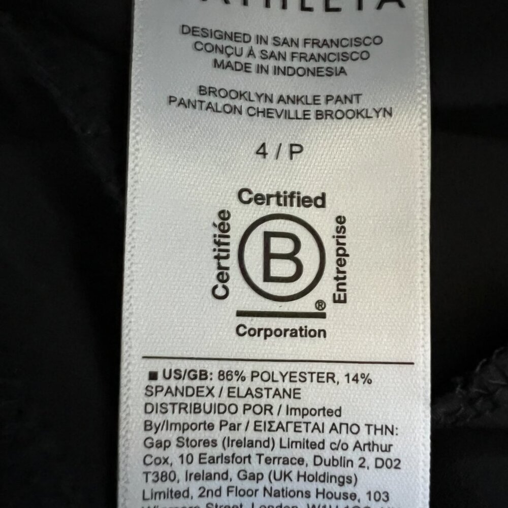 Athleta Brooklyn Ankle Pant In Black Size 4P - Picture 15 of 16